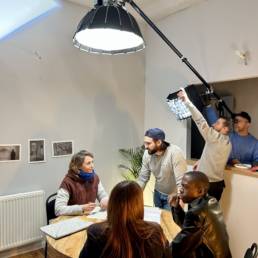 Équipe de tournage sur la publicité Grenke - Studio Centurion